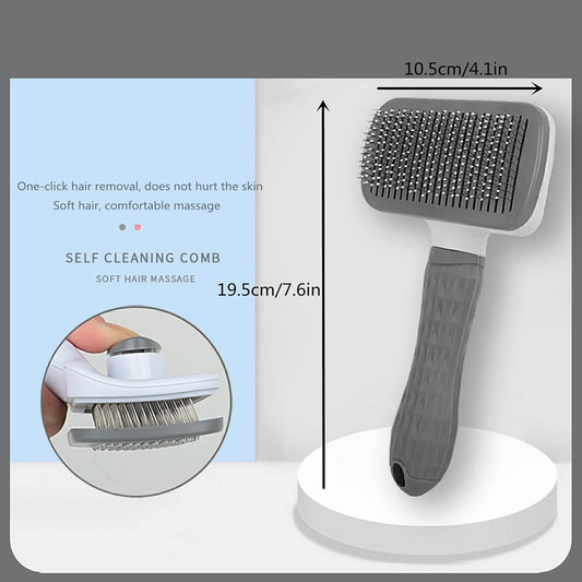 Cat Dog Brush for shedding,Pet Grooming Brush for Cats Dogs Massage,Shedding Brush for Short or Long V1258-DP02-B-1878