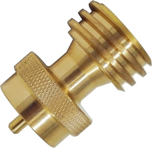Steak Saver 20lb to 1lb Propane Tank Adapter for Disposable Throwaway Cylinder, Converter Universal 1 Pound / V1258-DP02-B-188