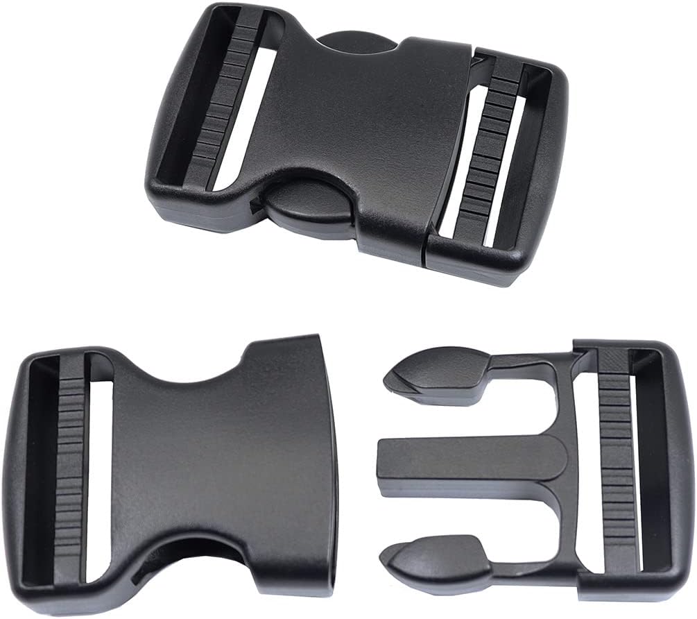 Side Release Buckles 5/8,3/4,1,1-1/4,1-1/2,2 inch Heavy Duty Plastic Buckle Clips Snaps Backpack Buckle V1258-DP02-B-1885