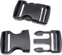 Side Release Buckles 5/8,3/4,1,1-1/4,1-1/2,2 inch Heavy Duty Plastic Buckle Clips Snaps Backpack Buckle V1258-DP02-B-1885