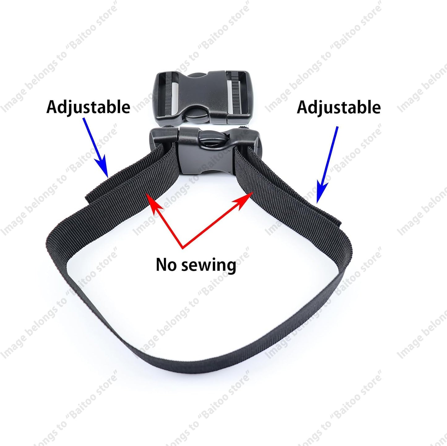 Side Release Buckles 5/8,3/4,1,1-1/4,1-1/2,2 inch Heavy Duty Plastic Buckle Clips Snaps Backpack Buckle V1258-DP02-B-1885