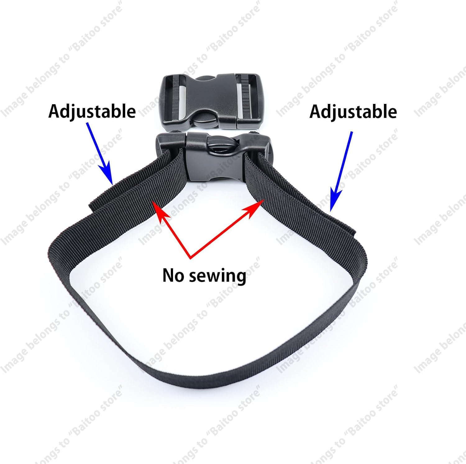 Side Release Buckles 5/8,3/4,1,1-1/4,1-1/2,2 inch Heavy Duty Plastic Buckle Clips Snaps Backpack Buckle V1258-DP02-B-1885