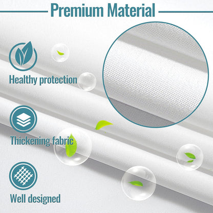 Snap in Shower Curtain Liner Replacement Shower Curtain Liner Removable Liner (1 Pack, 70" W x 54" H-White) V1258-DP02-B-1892