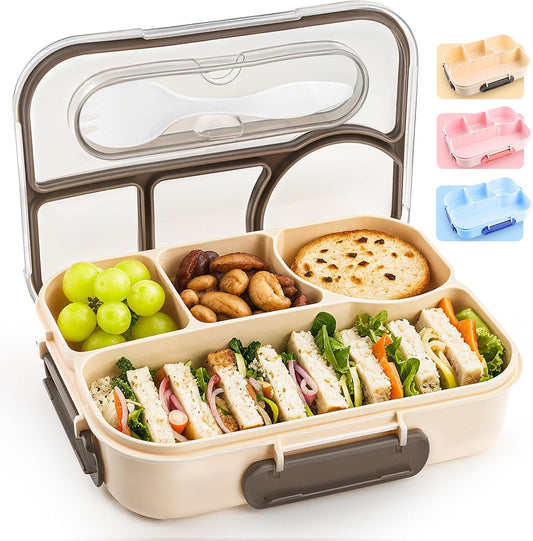 Bento Box Adult Lunch Box with 4-Compartment Leakproof Lunch Containers Microwave and Dishwasher Safe Bento V1258-DP02-B-1896