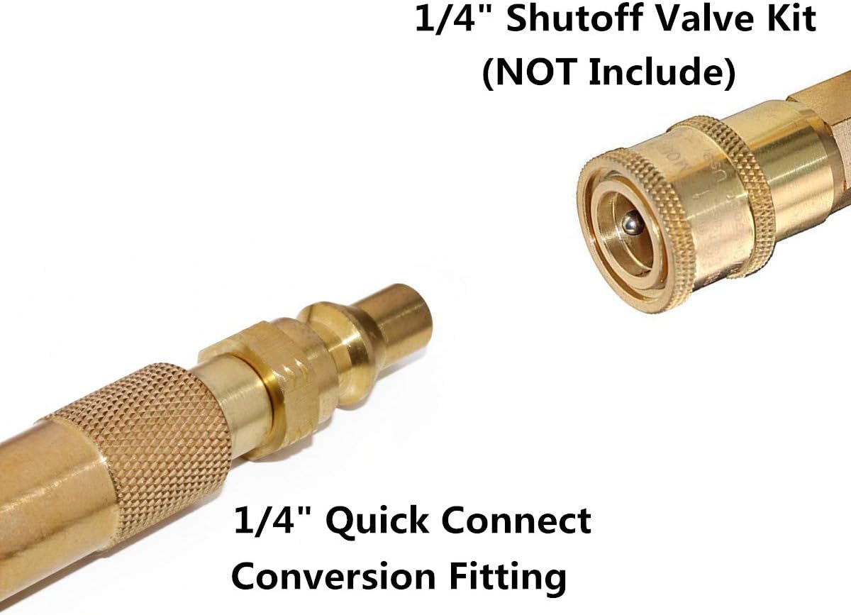 1/4 inch RV Quick Connect Adapter Conversion Fitting for Blackstone Tabletop Grill - 17 Inch and 22 Inch V1258-DP02-B-190