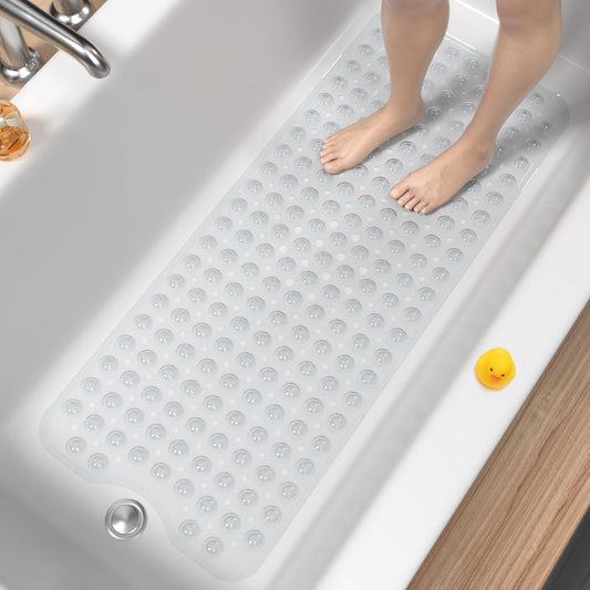 Bath Mat for Tub, Non Slip Bathtub Mat, 101x40cm Extra Long Bath Tub Mat, Machine Washable Bathroom Shower V1258-DP02-B-1908