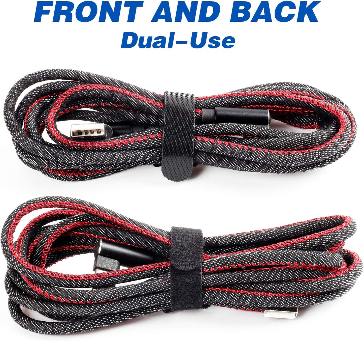 80PCS Reusable Cable Ties, Black Adjustable 6-Inch Cord Organizer Ties, Multi-Purpose Hook Loop Cable V1258-DP02-B-1916