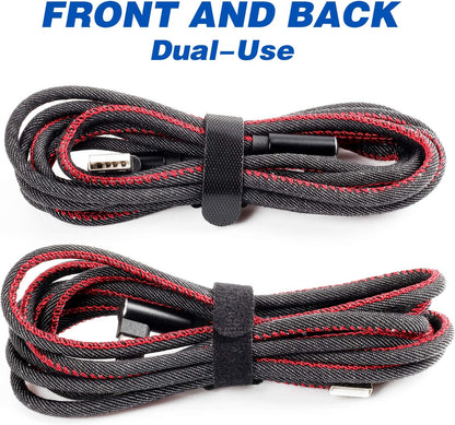 80PCS Reusable Cable Ties, Black Adjustable 6-Inch Cord Organizer Ties, Multi-Purpose Hook Loop Cable V1258-DP02-B-1916