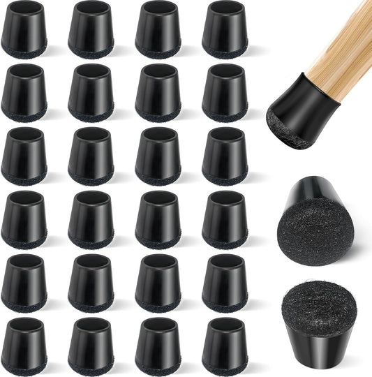24 PCS Silicone & Felt Chair Leg Floor Protectors for Hardwood Floors - Furniture Pads, Chair Leg Covers/Cups V1258-DP02-B-1930