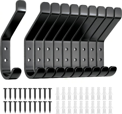 10-Pack Coat Hook for Hanging, 10KG (Max), Stainless Wall Hooks for Towel, Hat, Backpack, Key, Clothes, Wall V1258-DP02-B-1932