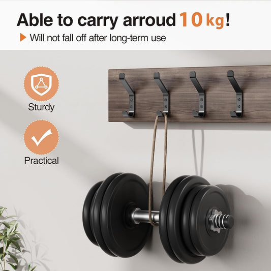 10-Pack Coat Hook for Hanging, 10KG (Max), Stainless Wall Hooks for Towel, Hat, Backpack, Key, Clothes, Wall V1258-DP02-B-1932