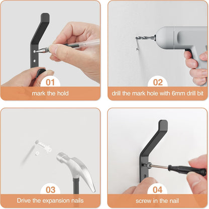 10-Pack Coat Hook for Hanging, 10KG (Max), Stainless Wall Hooks for Towel, Hat, Backpack, Key, Clothes, Wall V1258-DP02-B-1932