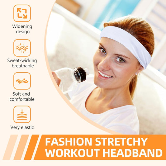 Headbands for Women 8PCS [Summer-Exclusive Headband], Non Slip Sports Headband Elastic Soft Running Fashion V1258-DP02-B-1933