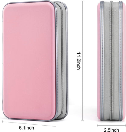 DVD Case, 96 Capacity CD Case Portable CD Holder Storage Hard Plastic DVD Wallet Holder Organizer for Car V1258-DP02-B-1937