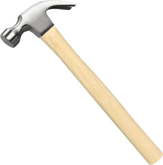 16oz Claw Hammer, General Purpose Claw Hammer with Wooden Handle & Forged Steel Head V1258-DP02-B-194