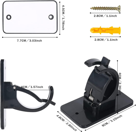 4Pcs Self-Adhesive Curtain Rod Clips, Universal Plastic Curtain Rod Clips, No Drilling,for C urtain Rods up V1258-DP02-B-1946