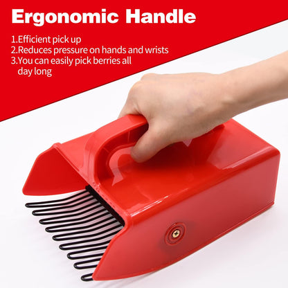 1/2/4 Pack Berry Picker, with Metallic Comb and Ergonomic Handle for Easier Berry Picking V1258-DP02-B-195