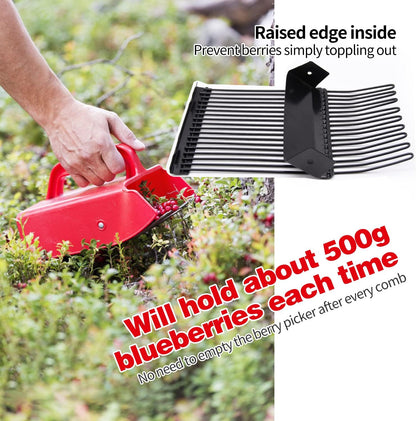 1/2/4 Pack Berry Picker, with Metallic Comb and Ergonomic Handle for Easier Berry Picking V1258-DP02-B-195