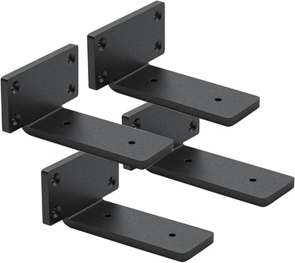 4 Pack Shelf Brackets 4 Inch Floating Shelf Bracket 1/5 inch Thick Heavy Duty Hidden Shelf Brackets Iron V1258-DP02-B-1950