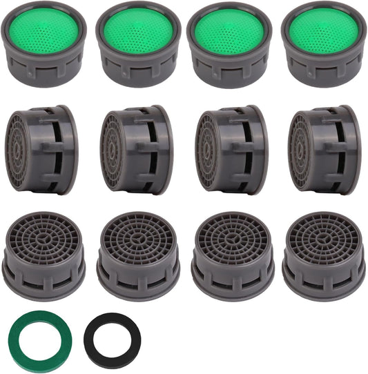 Faucet Aerator, Flow Restrictor Insert, Sink Aerator Replacement Parts for Bathroom or Kitchen Sink Faucet V1258-DP02-B-1953