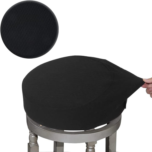Bar Stool Covers, Luxury Fabric Dia.16-18" Round Crease-Resistant Stretchy Washable Jacquard Dustproof Stool V1258-DP02-B-1960