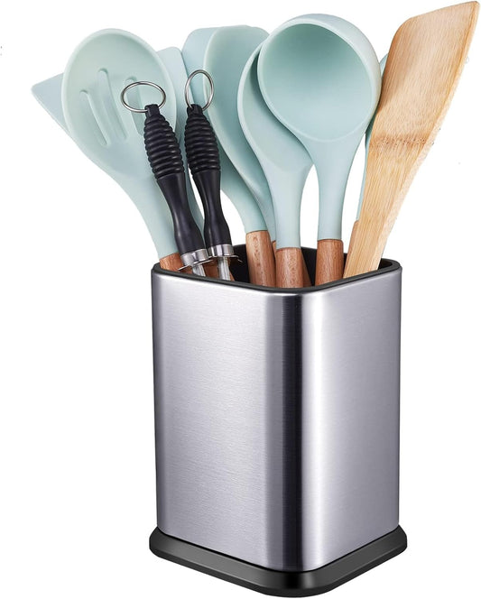 Stainless Steel Kitchen Utensil Holder for Countertop, Spoon Spatula Organizer,Modern Rectangular Large V1258-DP02-B-1971