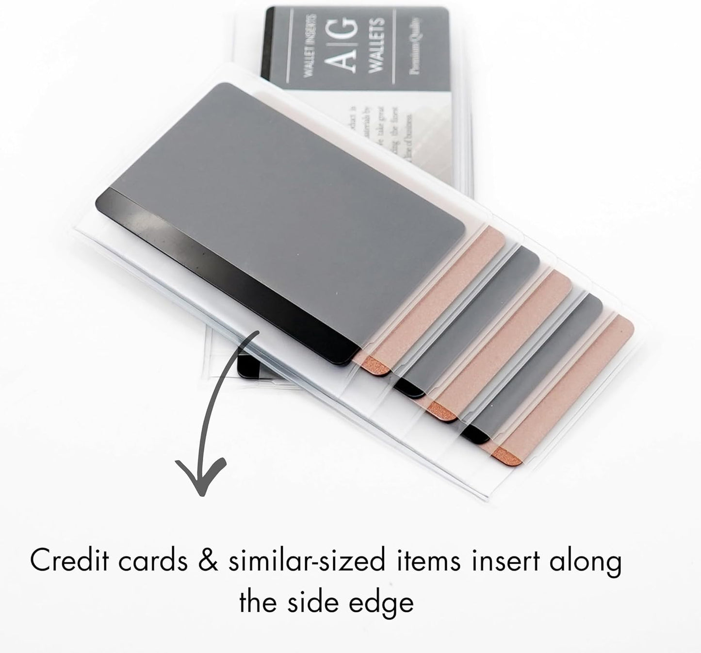 AG Wallets Set of 2 Premium Clear Wallet Inserts - Durable Vinyl Card & Photo Holders, Multiple Styles for V1258-DP02-B-1974