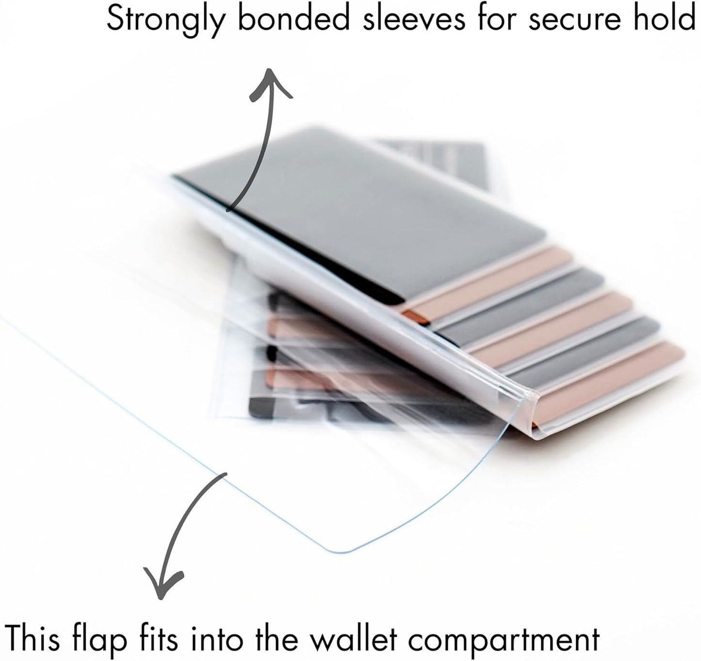 AG Wallets Set of 2 Premium Clear Wallet Inserts - Durable Vinyl Card & Photo Holders, Multiple Styles for V1258-DP02-B-1974