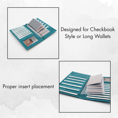 AG Wallets Set of 2 Premium Clear Wallet Inserts - Durable Vinyl Card & Photo Holders, Multiple Styles for V1258-DP02-B-1974