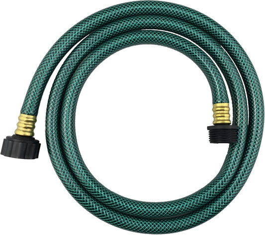 PVC Garden Hose 1/2 Inch, 5 FT Flexible Water Hose Green with Male and Female Plastic Fittings - No Leaking V1258-DP02-B-1979
