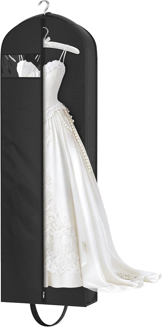 72" Wedding Dress Garment Bag for Travel with 4" Gusseted Long Hanging Dress Bags for Gowns for Women Garment V1258-DP02-B-1980