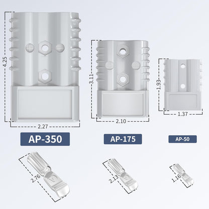 175Amp Battery Quick Connect/Disconnect Connector, 600V 1/0AWG Battery Cable Connector Wire Harness Plug V1258-DP02-B-1981