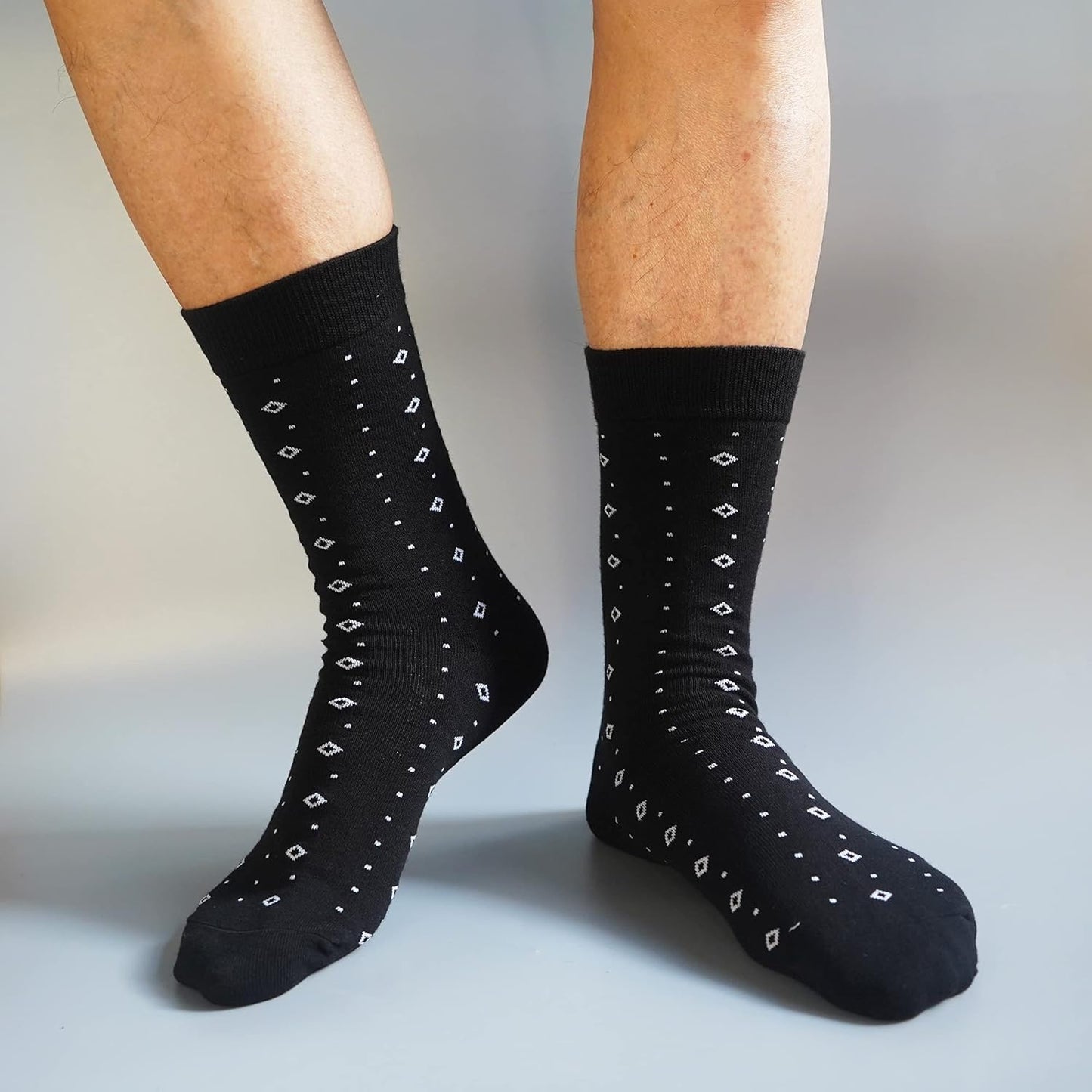 Mens Fun Dress Socks, Pattern Funny Casual Socks Pack, Colorful Striped Cotton Novelty Socks Size 10-13 V1258-DP02-B-1982