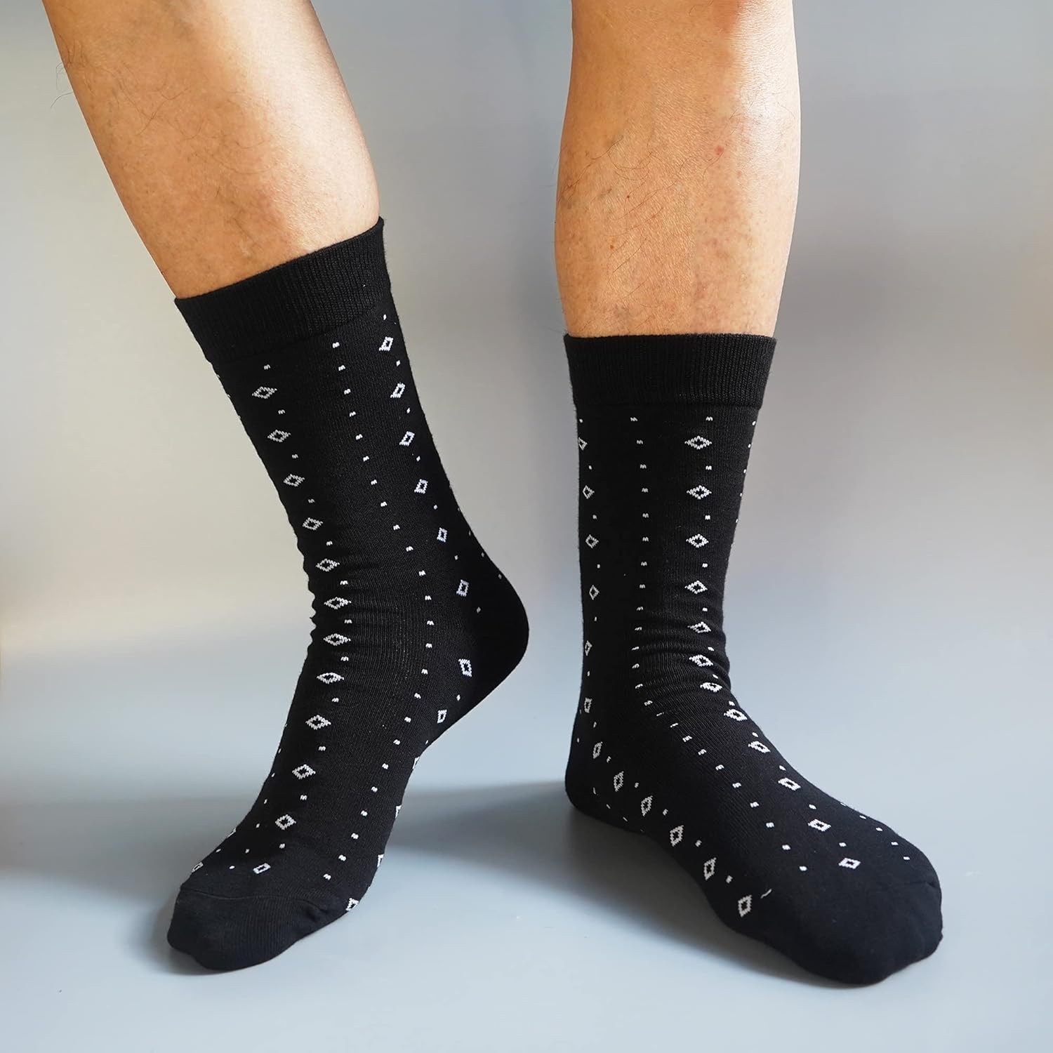 Mens Fun Dress Socks, Pattern Funny Casual Socks Pack, Colorful Striped Cotton Novelty Socks Size 10-13 V1258-DP02-B-1982