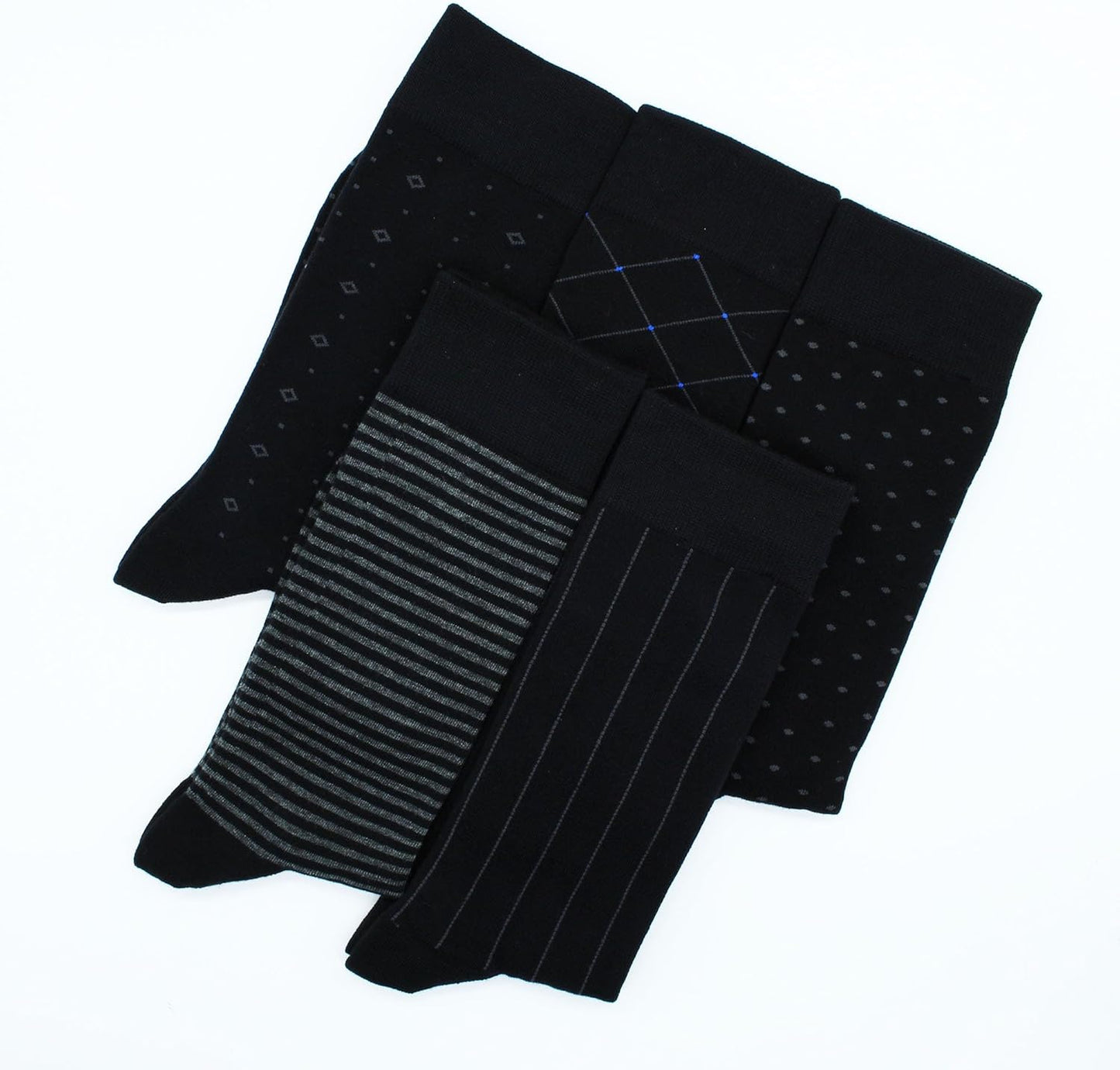 Mens Fun Dress Socks, Pattern Funny Casual Socks Pack, Colorful Striped Cotton Novelty Socks Size 10-13 V1258-DP02-B-1982