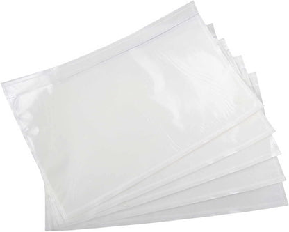 7.5" x 5.5" Packing List Pouches, 100 Pack Shipping Label Envelopes Clear Adhesive Top Loading Packing List V1258-DP02-B-1991