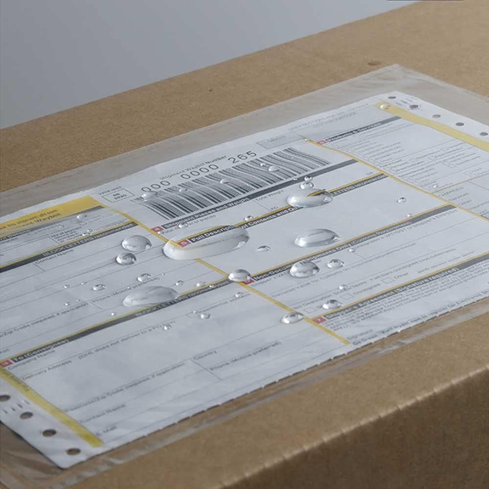 7.5" x 5.5" Packing List Pouches, 100 Pack Shipping Label Envelopes Clear Adhesive Top Loading Packing List V1258-DP02-B-1991