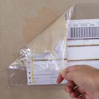 7.5" x 5.5" Packing List Pouches, 100 Pack Shipping Label Envelopes Clear Adhesive Top Loading Packing List V1258-DP02-B-1991