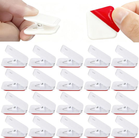 20 Pieces Self Adhesive Clips, Wall Clips,Tapestry Hangers,Photo Holders for Paper Flag Hanger,Sticky Clip V1258-DP02-B-20