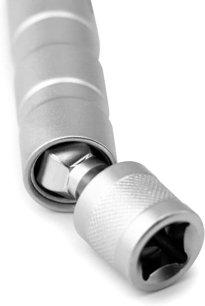 14mm&16mm Magnetic Swivel Spark Plug Socket, Thin Wall Magnetic Rotating 3/8" Drive 12 Point Standard Spark V1258-DP02-B-2013