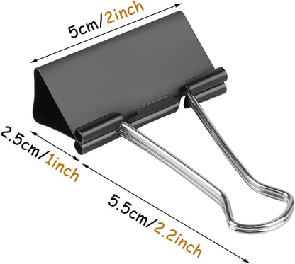 Extra Large Binder Clips (36 Pack) 2 Inch, Big Paper Clamps for Office Supplies, Black V1258-DP02-B-2014