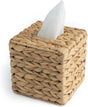 Tissue Box Holder - Square- Rattan Wicker Tissues Cube Box Cover -Boho Decorative Woven Facial Tissue Holder V1258-DP02-B-2017