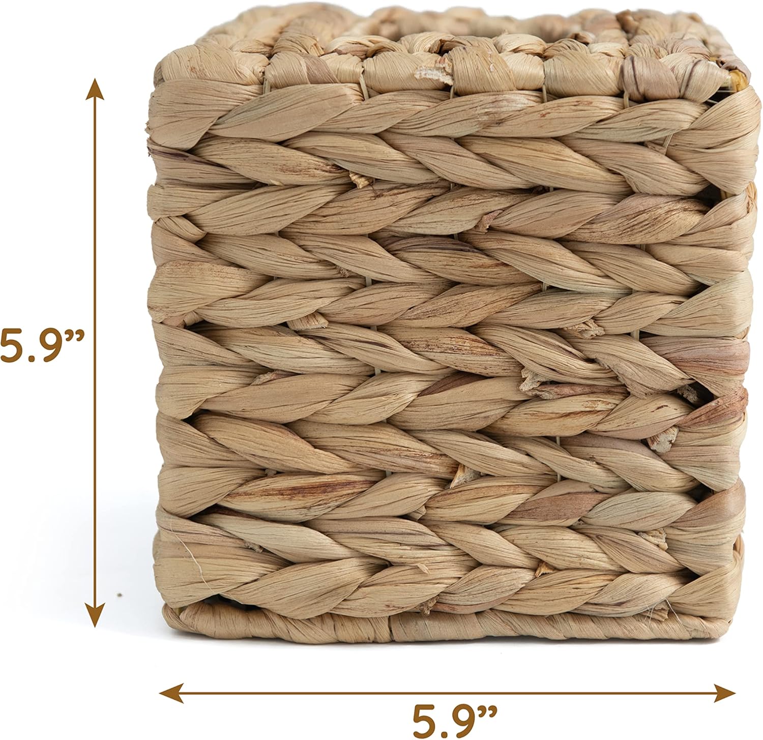 Tissue Box Holder - Square- Rattan Wicker Tissues Cube Box Cover -Boho Decorative Woven Facial Tissue Holder V1258-DP02-B-2017