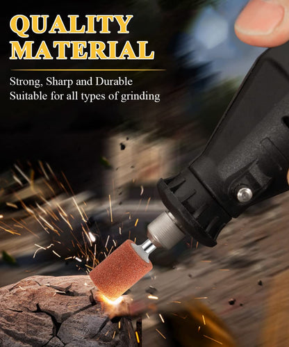 Sanding Bits for Dremel Rotary Tool, Grinding Stone Sanding Drill Bits with 1/8" Shank, Aluminium Oxide Tough V1258-DP02-B-2027