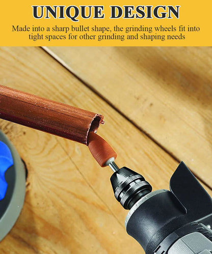 Sanding Bits for Dremel Rotary Tool, Grinding Stone Sanding Drill Bits with 1/8" Shank, Aluminium Oxide Tough V1258-DP02-B-2027