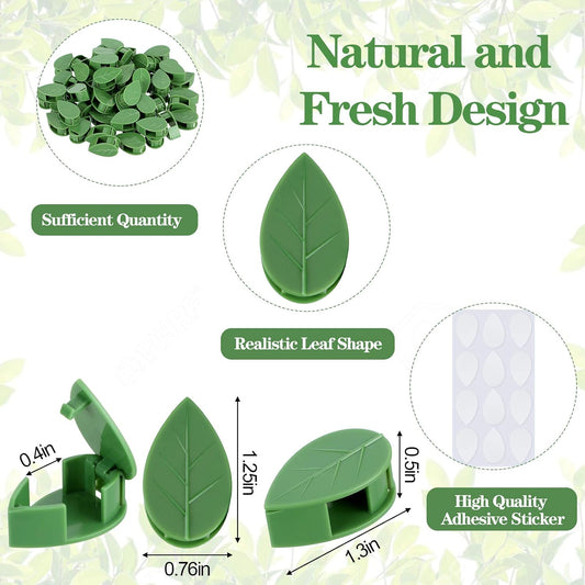 60 Pieces Plant Climbing Wall Fixture Clips with 72 Pieces Acrylic Adhesive Sticker Leaf Fixer Invisible Wall V1258-DP02-B-203
