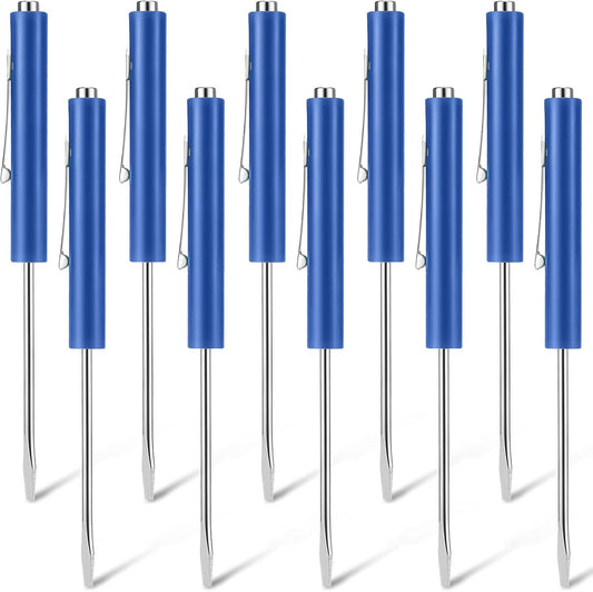 10 Pieces Pocket Screwdriver Mini Tops and Pocket Clips Magnetic Slotted Small Screw Driver with a Single V1258-DP02-B-2036