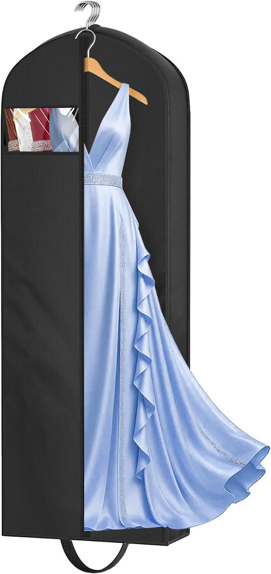 65" Long Garment Bags for Travel for Women 4" Gusseted Dress Bags for Gowns Waterproof Dress Protector Bag V1258-DP02-B-2040