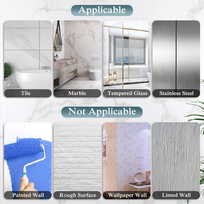 2 Pack Transparent Shower Caddy Adhesive for Replacement, No Drilling , Soap Holder, Bathroom Storage Shelves V1258-DP02-B-2045