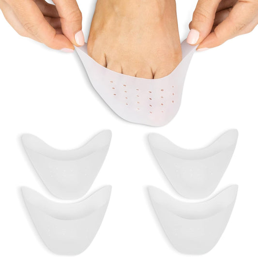 Toe Protectors for Women & Men (4 Pcs) - Silicone Sleeve Covers for Feet - Foot Gel Caps for Pain Relief, V1258-DP02-B-2054